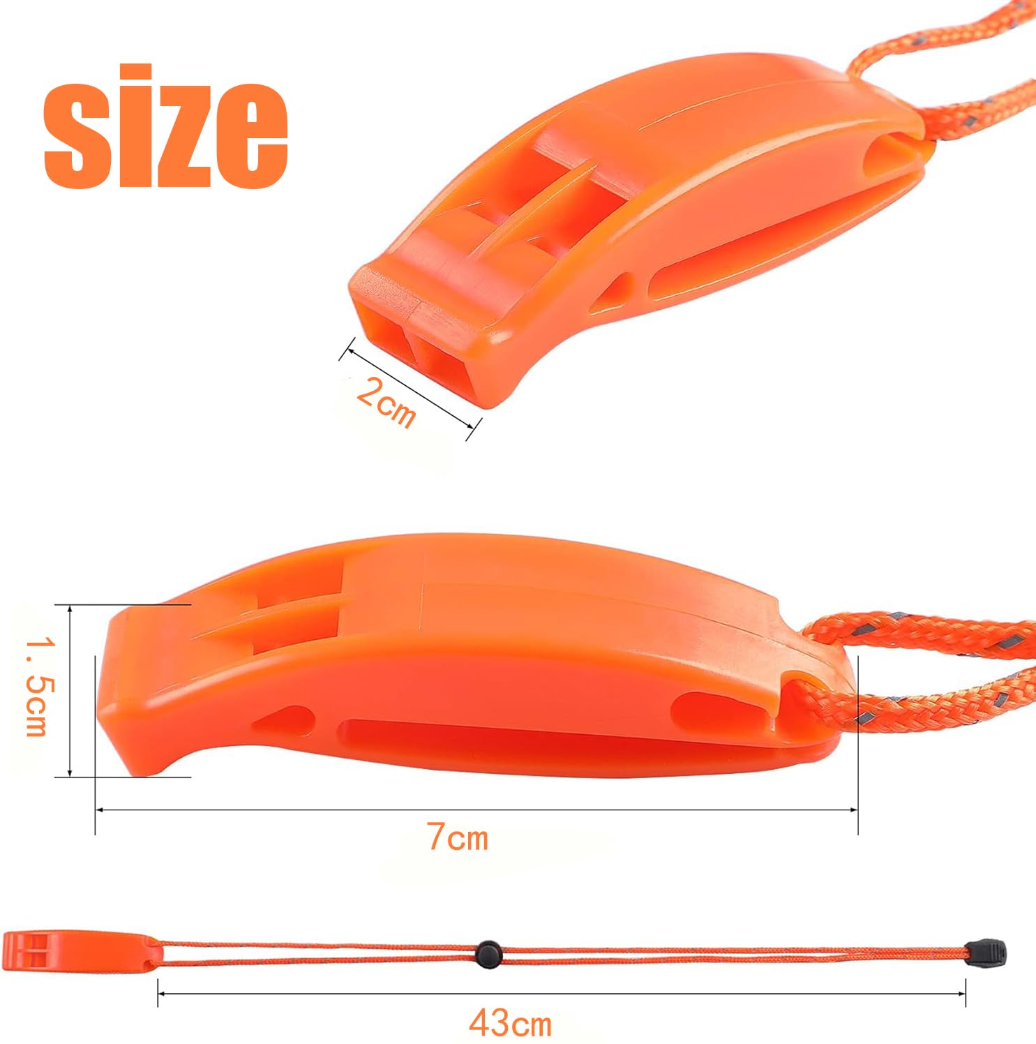 Silbato Supervivencia, Portátiles Silbato de Emergencia con Ajustable Reflectante Cordón,Lifesystems Silbato de emergencia Safety con cordón de Lifesystems para actividades al aire libre(4 Piezas)