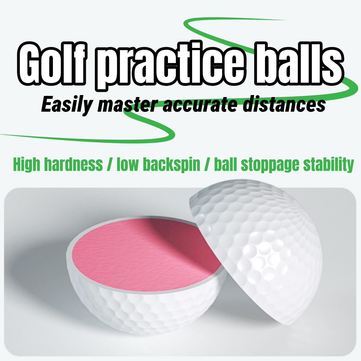 piłki do ćwiczeń golfowych, 3 sztuki - Idealne do celów ćwiczeniowych, ćwiczeń na zamach, korzystanie z domowego boiska do gry w golfa, białe, dla początkujących i sesji treningowych
