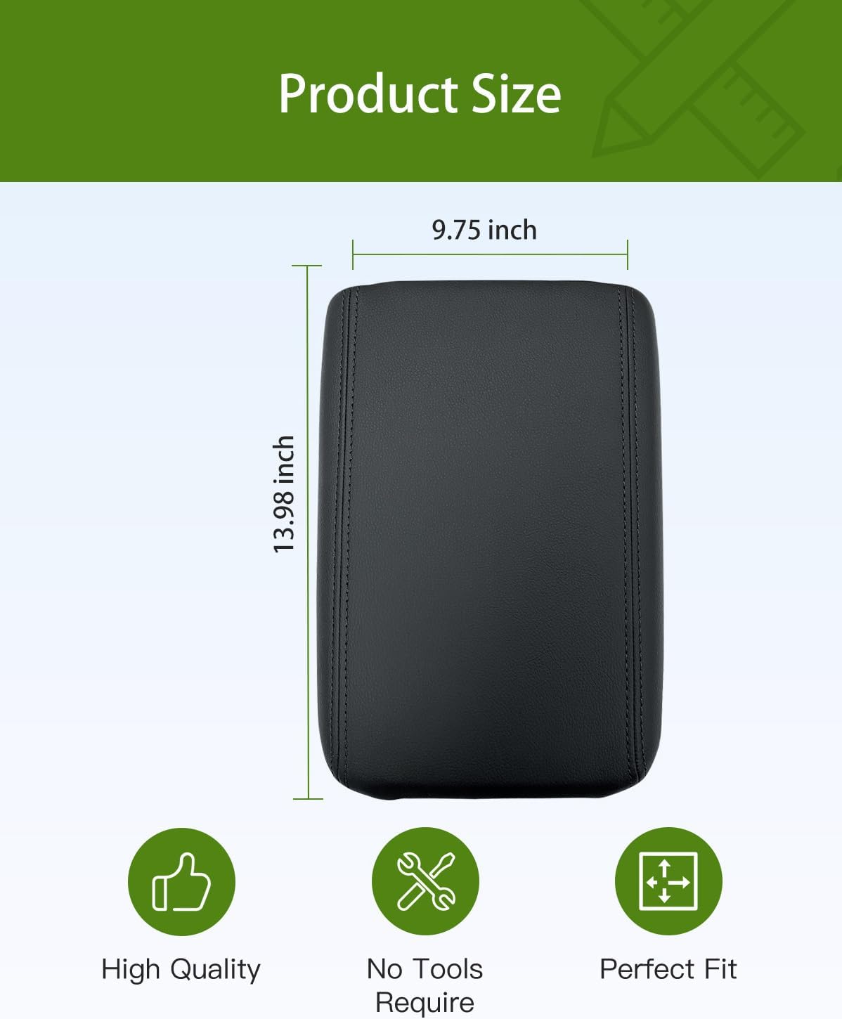 UMISHI Center Console Armrest Cover Lid Kit Replacement for 2007-2017 Chevy Traverse GMC Acadia Black OE: 22905370 (Black)