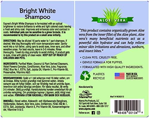 espree bright white dog shampoo