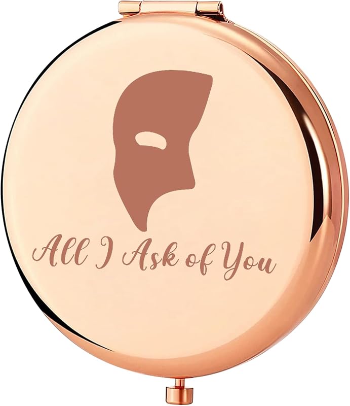 Espelho de bolso dobrável redondo KEYCHIN Phantom Mask Musical Theatre Ask of You-RG, 6,5 cm