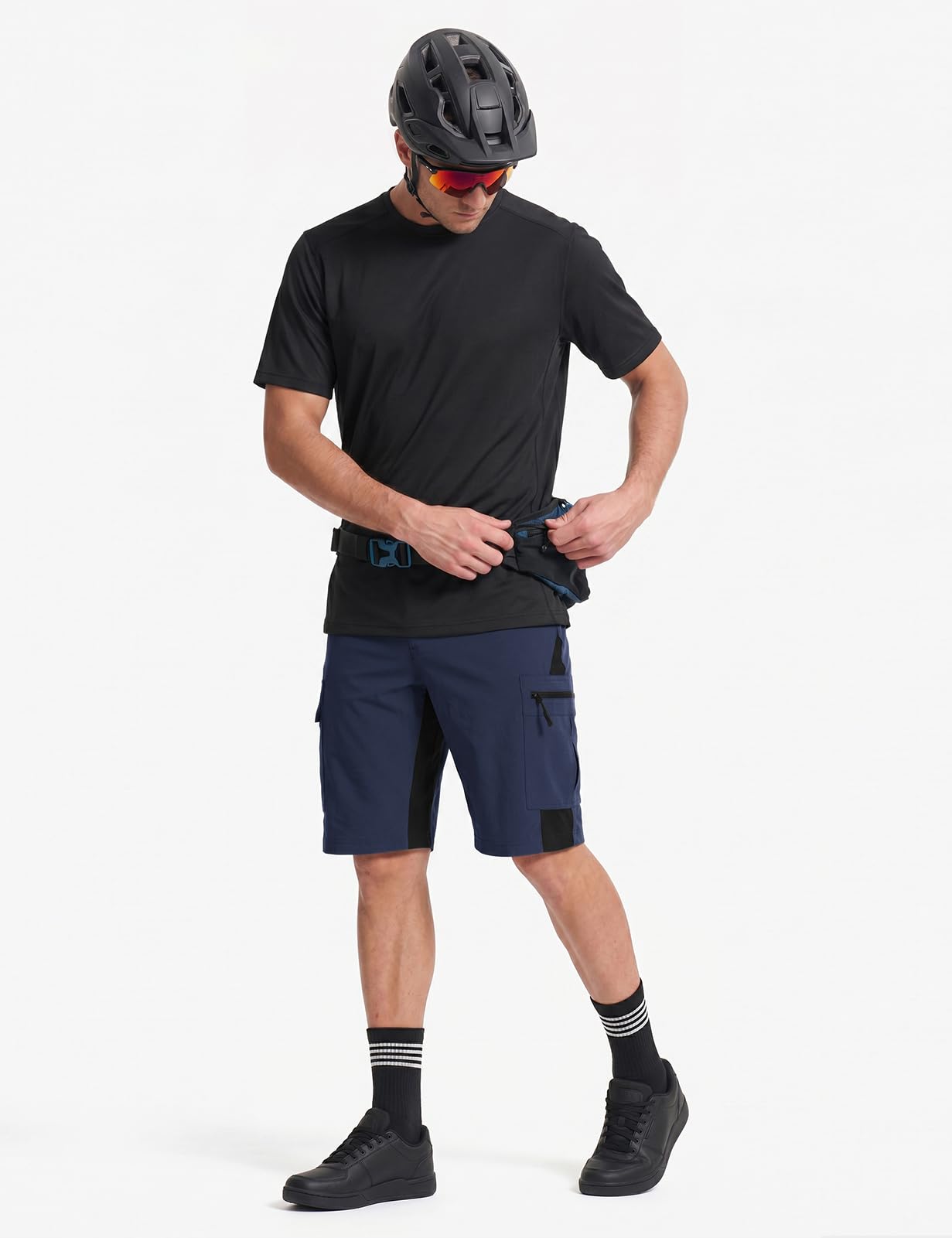 Cycorld Pantalones cortos de ciclismo para hombre, de secado rápido, con acolchado en el asiento, elásticos, para deportes al aire libre