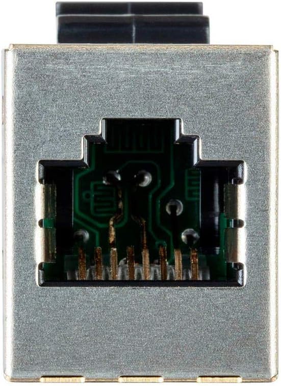 Limited Discount Monoprice Shielded Straight Through Cat6A RJ45 Keystone in-Line Coupler - Silver Use for Networking, Patch Cables, Ethernet Cable/Chord