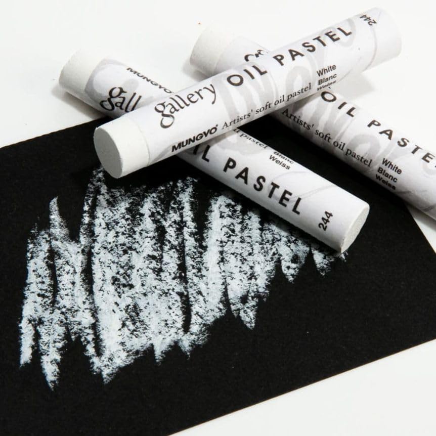 MUNGYO GALLERY SOFT OIL PASTELS SET OF 6 SINGLE COLOR-WHITE 1
