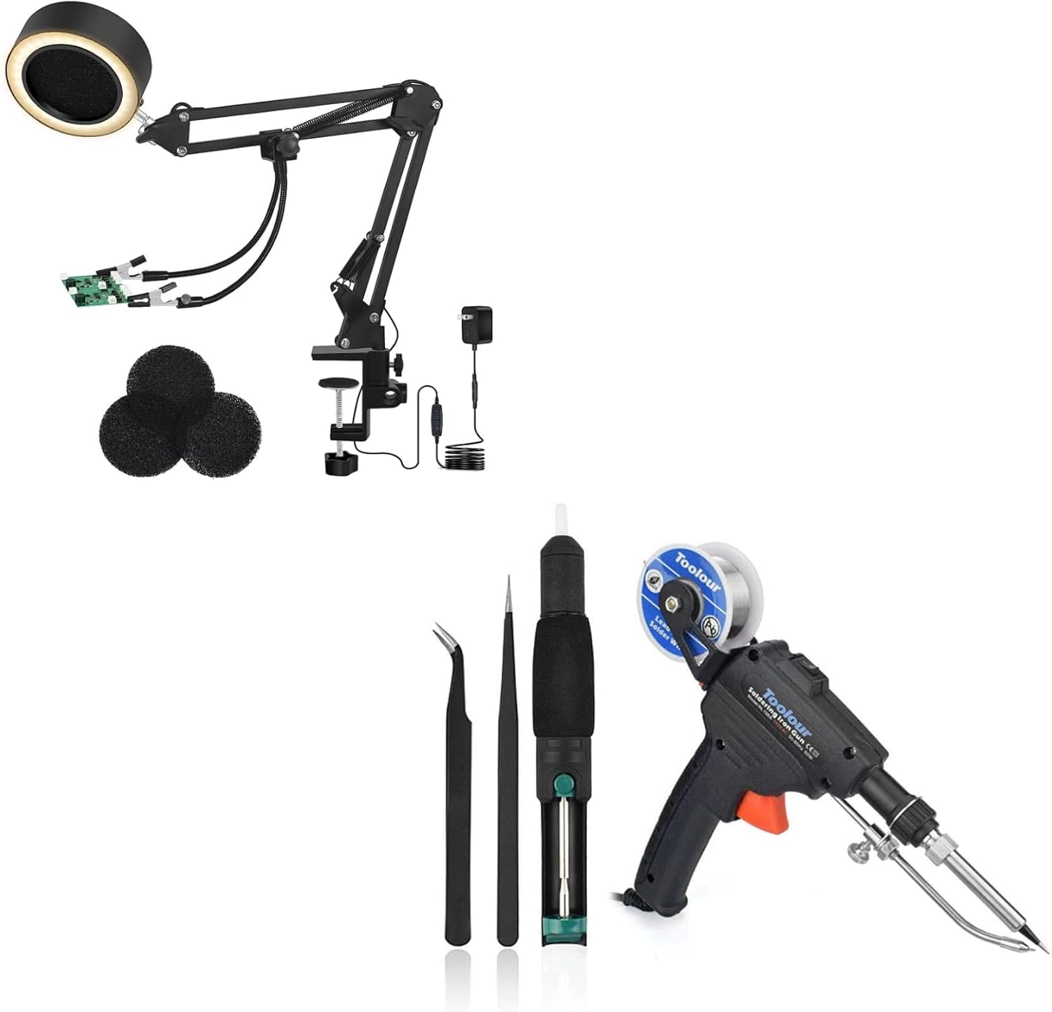 Solder Smoke Absorber Fume Extractor Fan with 2 Helping Hands and 3