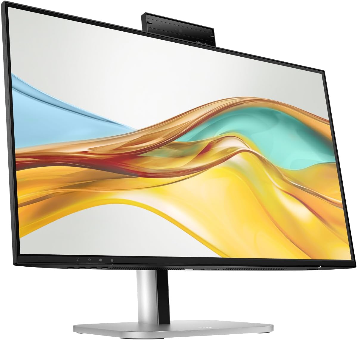 HP Series 5 Pro 24" FHD USB-C Conferencing Monitor, 5MP Pop-up Webcam, 4x3W Speakers, VESA Mount (100mm), Displayport, HDMI & Dockztorm USB Port Expander, Black/Silver
