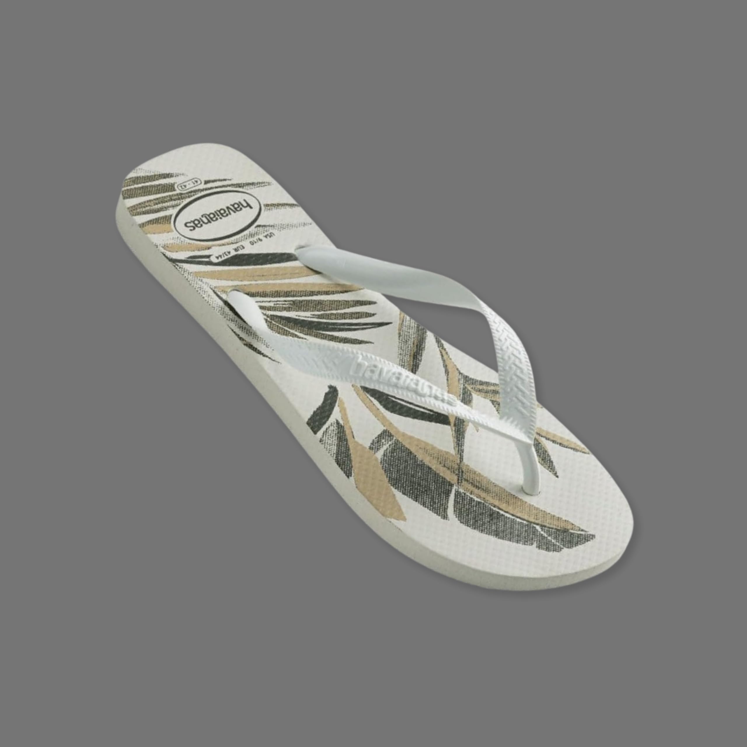 Havaianas - Aloha, Infradito Da Uomo Comode, Resistenti Ed Estive, Suola Stampata A Foglie, Suola Antiscivolo