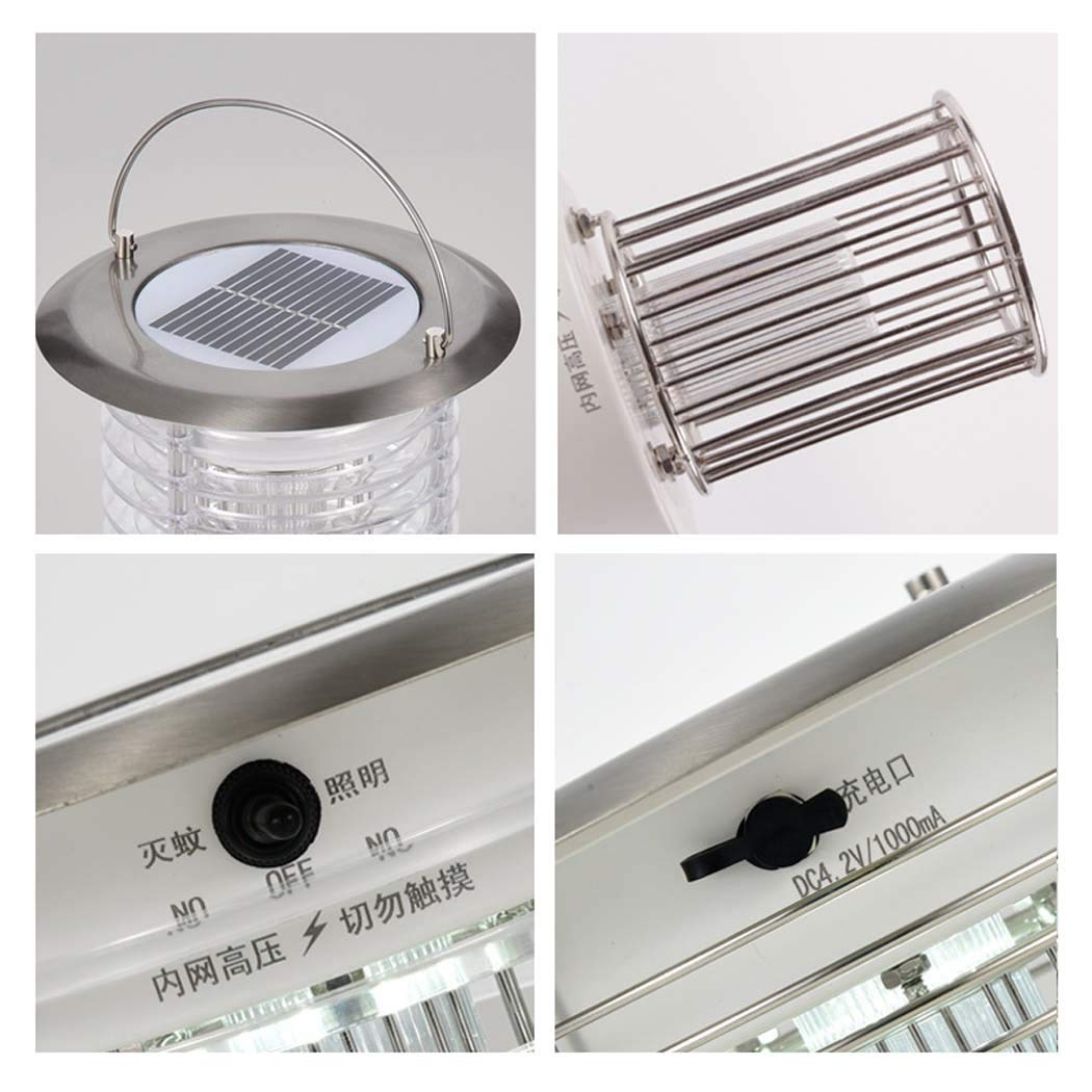 Trappola per zanzare Lampada solare antizanzare Lampada antizanzare portatile da esterno, anti mosche impermeabile, doppia funzione: anti insetti e luce da giardino combinata, anti zanzare a LED alime