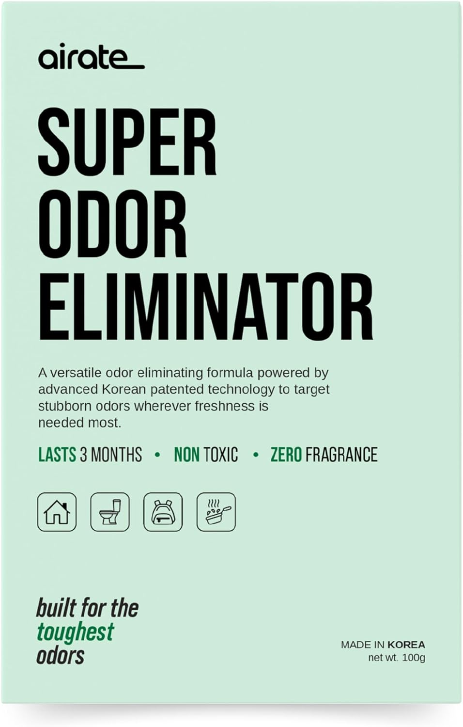 Super Odor Eliminator Pouch – Korean Patented Multi-Purpose Air Purifying Bag for Cars, Closets, Gym Bags, Lockers, Backpacks & Home – Fragrance-Free, Lasts 90 Days