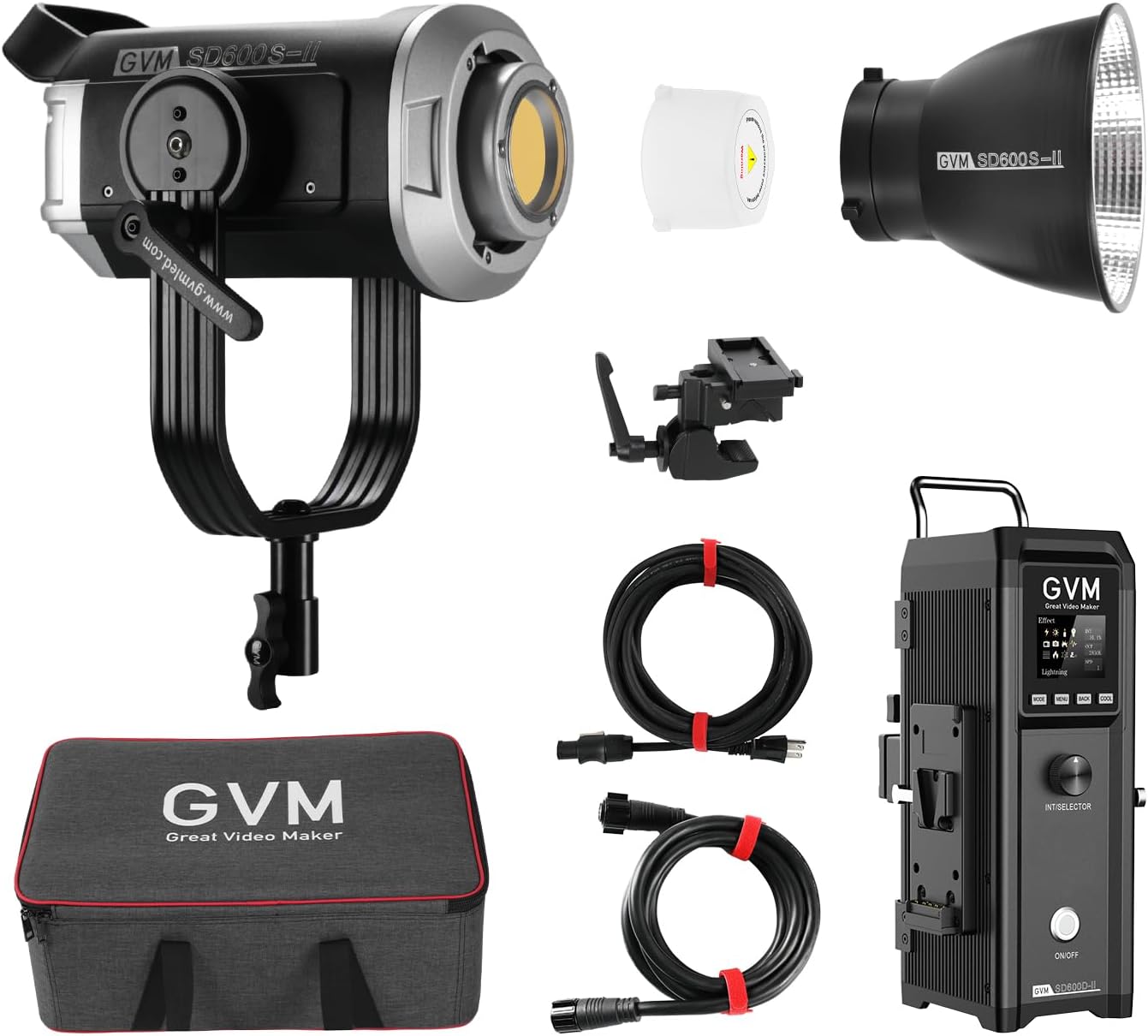 GVM SD600S Led Video Light, 360°Continuous Lighting with COB 600W 5600K Balanced Studio Light CRI97 Led Photography Lighting for Live Streaming, Film, Studio Photography, YouTube Video Shooting