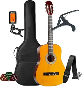 Kit Violão Acústico Bravo An100 Iniciante Nylon Clássico + Acessórios (Natural Dark)
