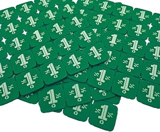 CombiCraft 1000 Fichas de plástico Reciclado en láminas separables Color Verde . 24x24mm. Ideales para Festivales y Eventos.