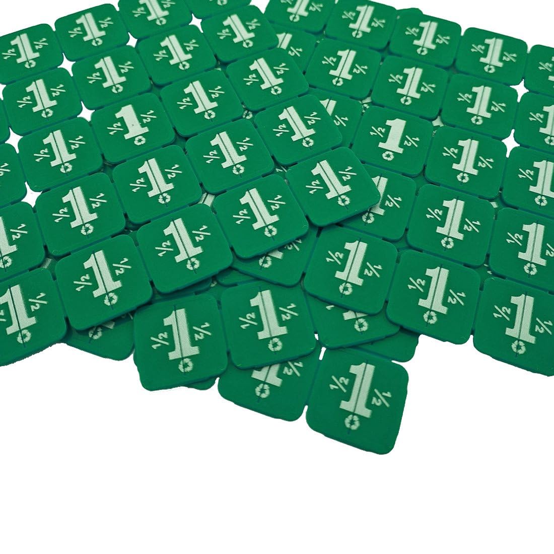 Monete fragili CombiCraft in plastica riciclata in verde - 1000 monete fragili