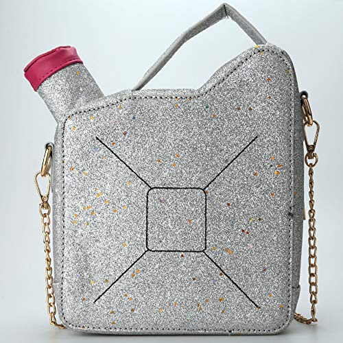 QiMing Gasoline Shoulder Handbag,Sequins PU CrossBody PursesTote Bag for Women4