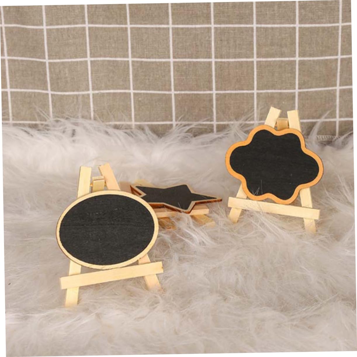 5pcs Standing Blackboard Sign Small, Boxwood Tabletop Memo Board Xmas