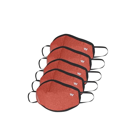 Wildcraft Unisex-Child Polyester SUPERMASK W95+ Reusable Outdoor Respirator 5P : Pointel : ORG_PUPKIN : S (8903338298212 Small)