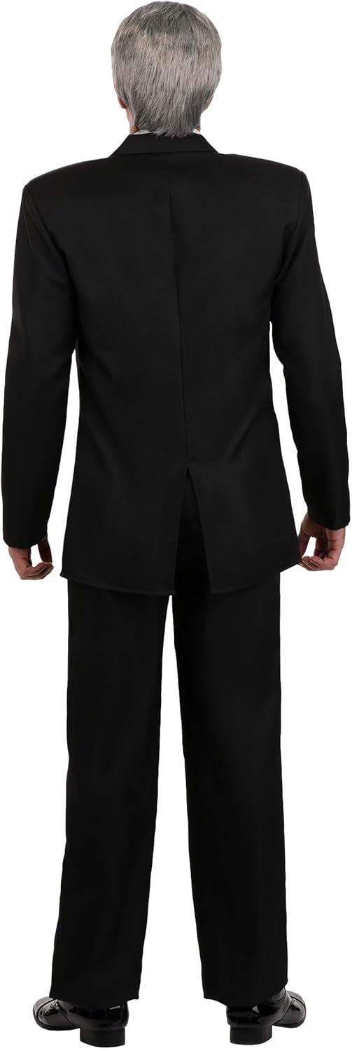Adult 1960s Addams Family Lurch Costume Suit with Blazer, Pants, Bowtie & Wig - Creepy Halloween Outfit for Men