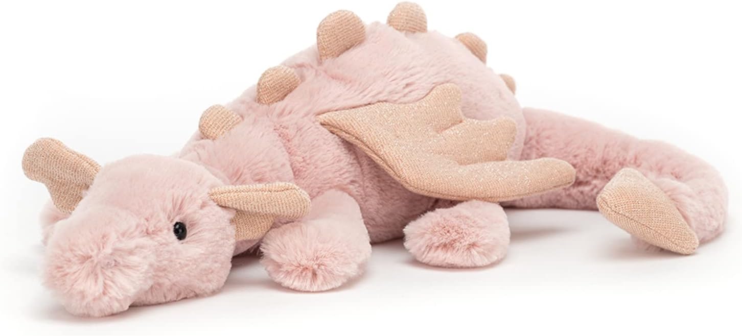 Jellycat Rose Dragon Plush Stuffed Animal, Little