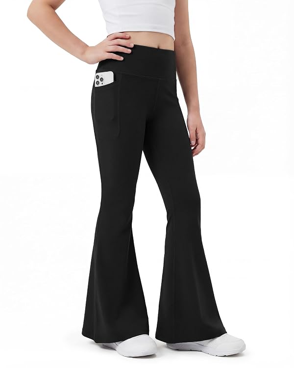 Stelle Girls Flare Leggings with Pockets High Waisted Yoga Dance Pants by Stelle - Used condition - Image 4