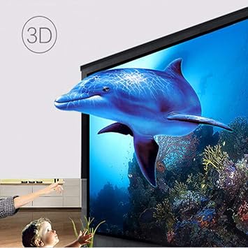 Smart Micro Home Wifi LED Projector 1080P HD Multimedia Movie Projector Compatible USB/USB/AV/VGA for Home Cinema Entertainment Office, White