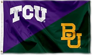 TCU vs Baylor House Divided 3x5 Flag Rivalry Banner Flag