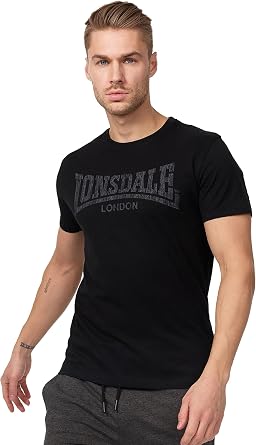 Lonsdale Men's Logo kai Regular Fit T-Shirt