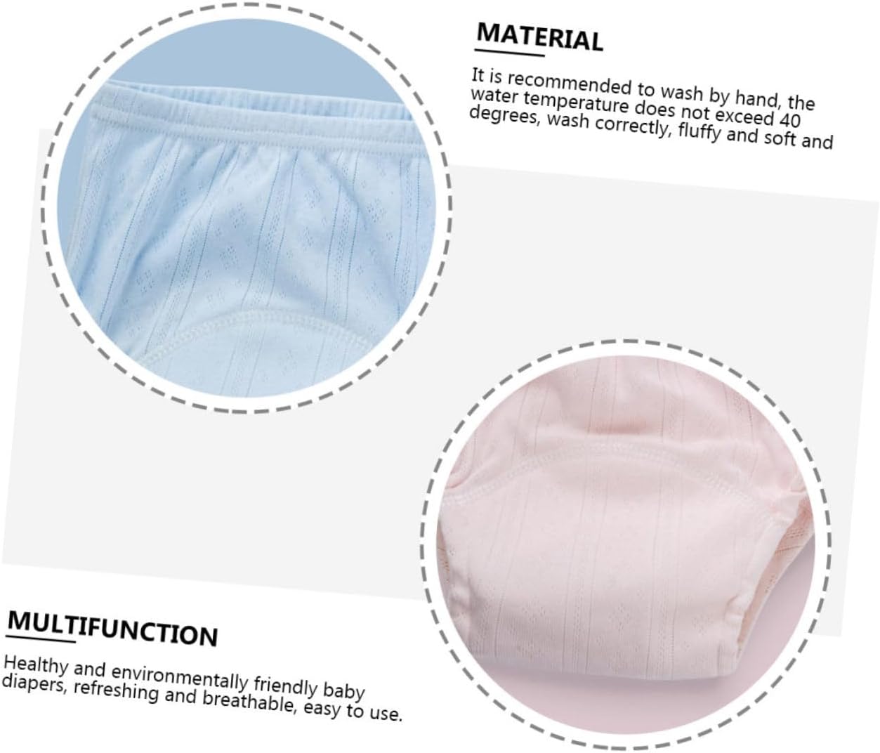 3pcs Cotton Training Pants Soft Breathable Underwear for Potty Training Toddlers Comfortable and Reusable Diapers for Newborns