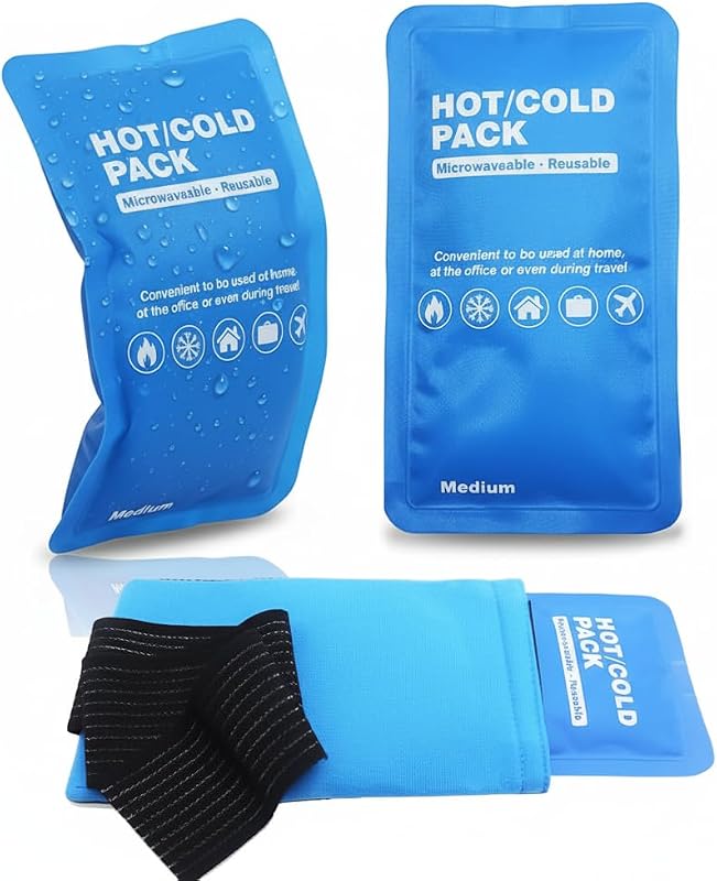 Reusable Gel Ice Pack for Injuries - Hot & Cold Therapy Pack for Muscle Pain Relief, Swelling Reduction, Post Surgery Recovery | Flexible Design Fits Shoulder, Knee, Back