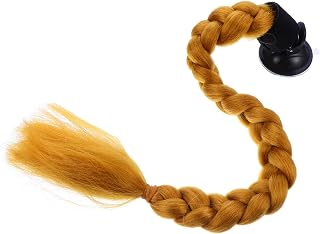 VANZACK Capacete Trança Cabelo Rabo De Cavalo Decalques De Motocicleta Deyer Cabelo Peruca De Trança Suja Peruca De Capacete De Ciclismo Peruca De Capacete De Esqui Decoração De Capacete