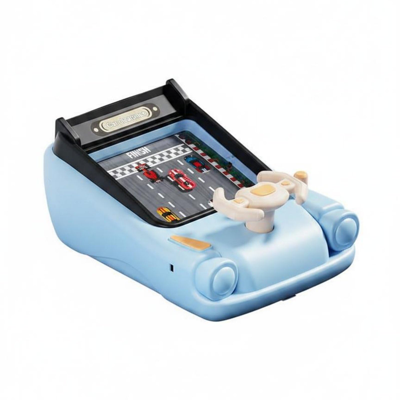 Children Simulator Gioco Interattivo di Guida per Bambini Simulatore con Volante Rotante Cambio E di Percorso Melodie Incluse Adatto per Apprendimento, Blu, Set di Ricarica