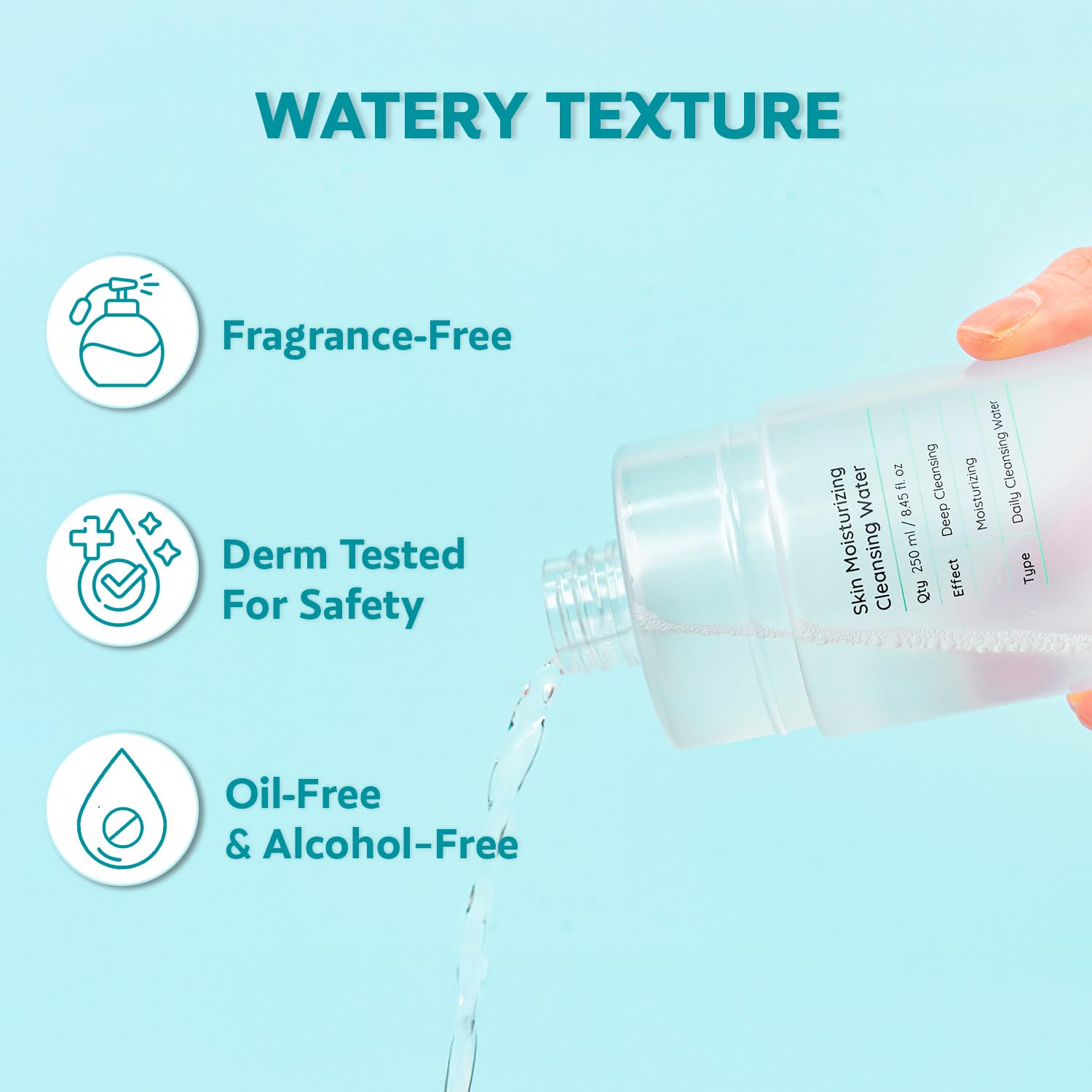 Micellar Water, Gentle Facial Cleanser & Makeup Remover for Adults, Cleansing & Moisturizing, Suitable for All Skin Type, Natural Ingredients, Postbiotics, Panthenol 8.45 Fl. Oz, 1 Count - Image 6