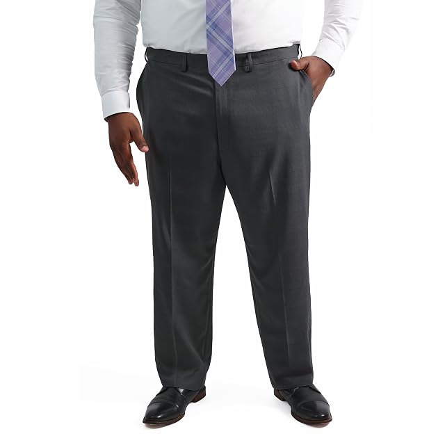 Haggar Mens Premium Comfort Classic Fit Flat Front Dress Pant - Regular and Big Tall