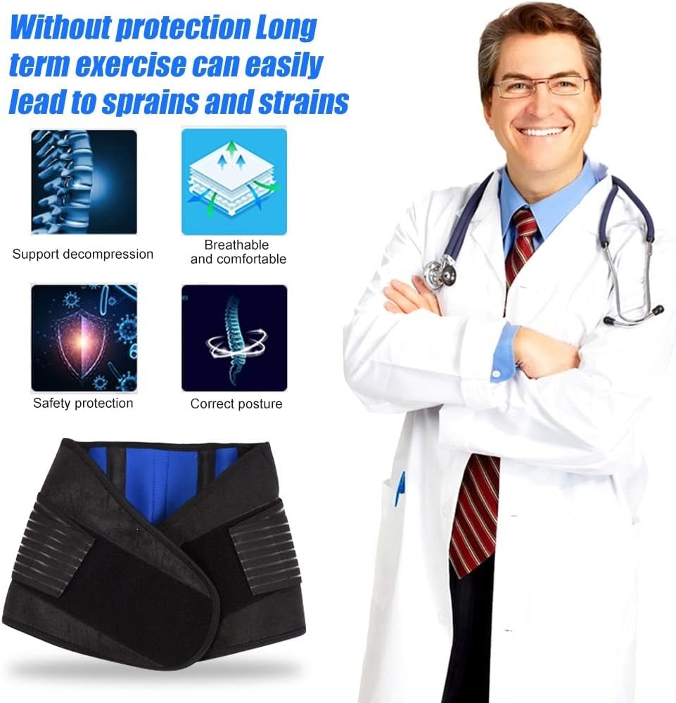 S-6XL Double Pull Back Lumbar Support Belt for Men and Women - Lower Back Brace & Spine Decompression for Optimal Support and Pain Relief (XX-Large)