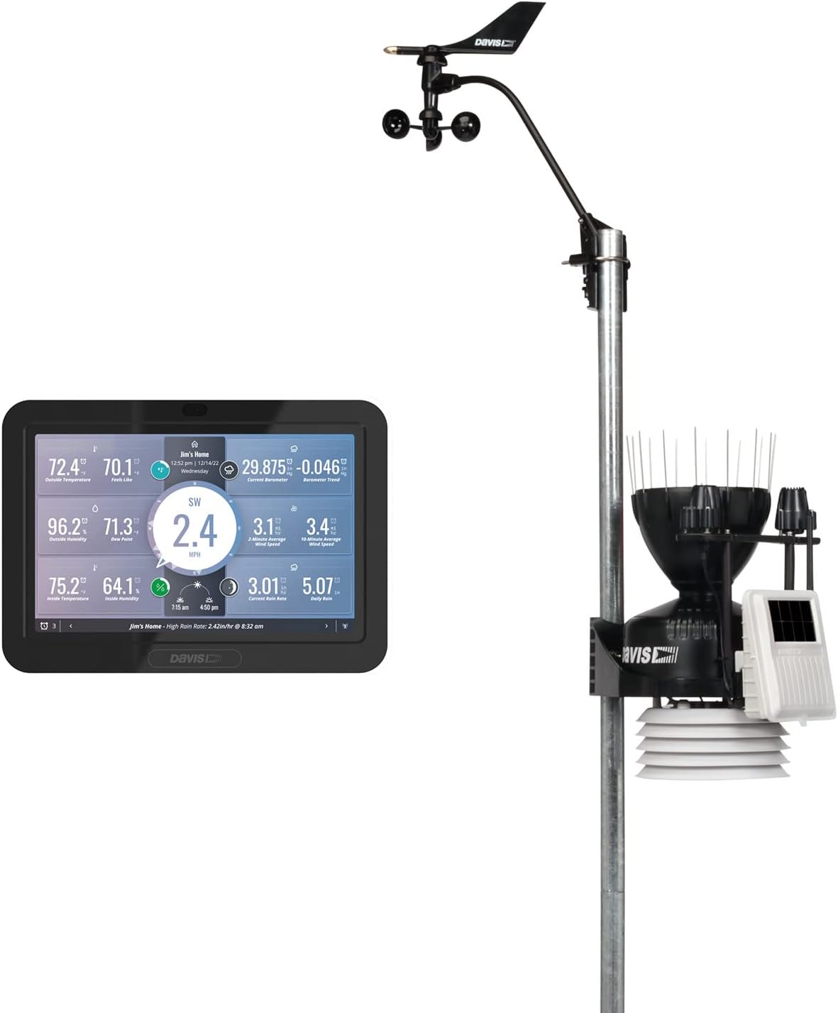 Wireless Vantage Pro2 Plus with UV & Solar Radiation Sensors and WeatherLink Console - Metric