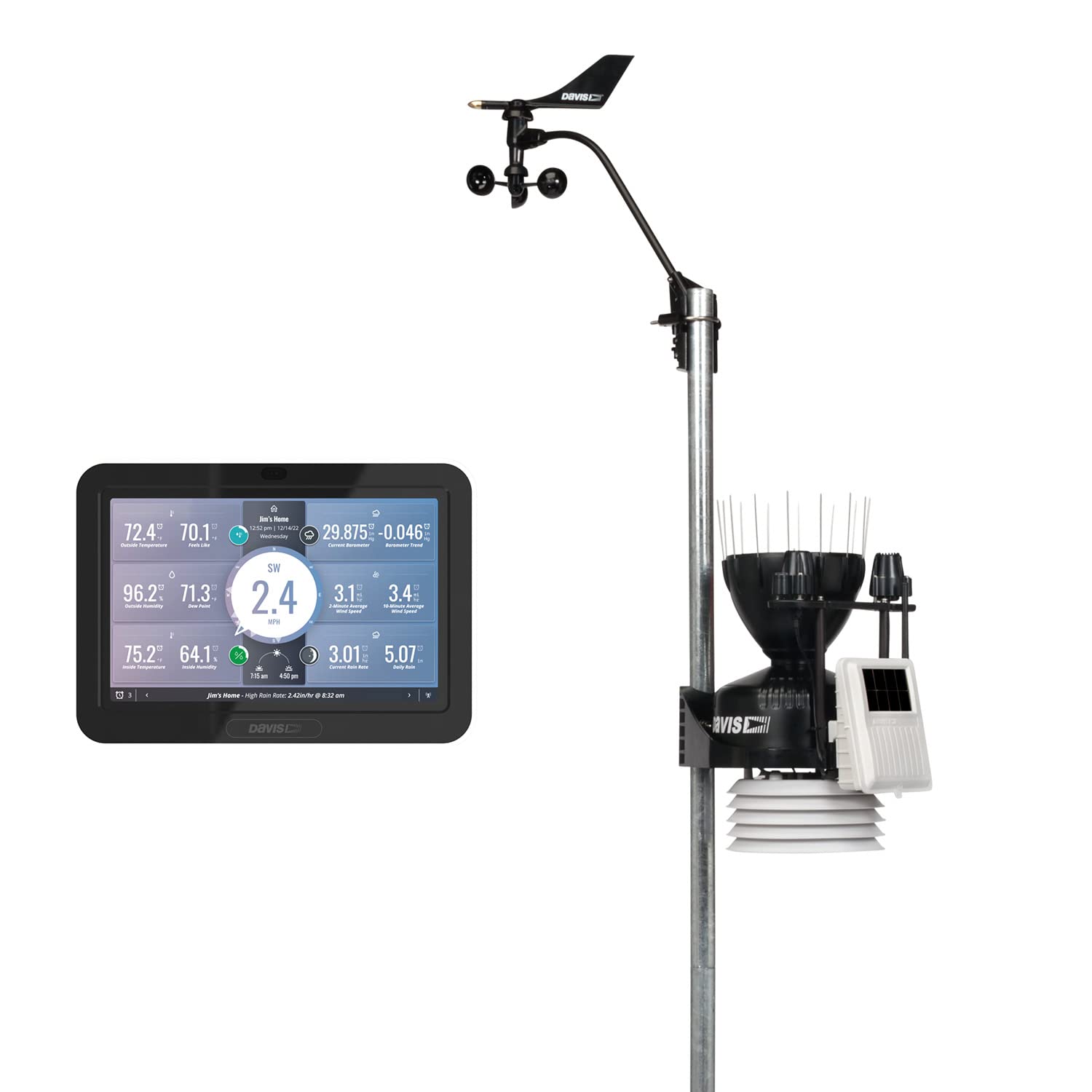 Davis Instruments Wireless Vantage Pro2 Plus Weather Station with console and sensor suite