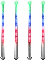 Vista 12 de Sumind 4 varitas mágicas iluminadas de princesa de hadas con sonido, varita de mago de bruja iluminadora, accesorio de disfraz para Navidad, fiesta