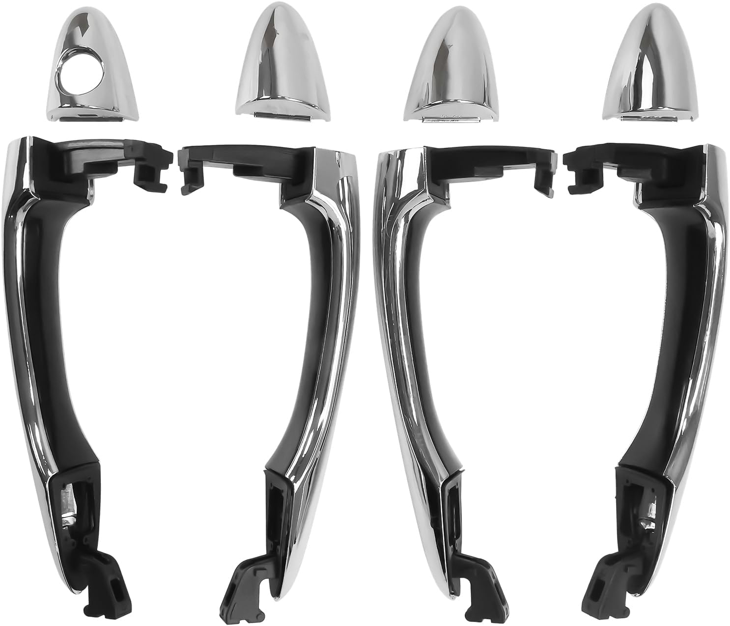 COOL STAR 4Pcs Chrome Front and Rear Driver Passenger Side Exterior Door Handle Compatible with Kia Sportage 2011-2016 Replaces 82661-3W000 826613W000