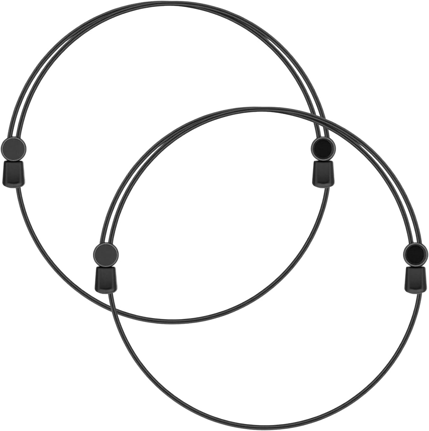 2 Pcs Adjustable Crop Top Band, Elastic Invisible Shirt Tuck Belt for Women, Black Waist Strap