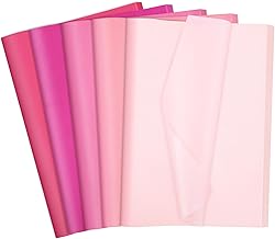 woric 60 Sheets Pink Tissue Paper Bulk, 50 * 35cm Pink Wrapping Paper Multicolor Tissue Paper 5 Colors for Mother's Day Easter Baby Shower Wedding Packaging DIY Crafts Decoration