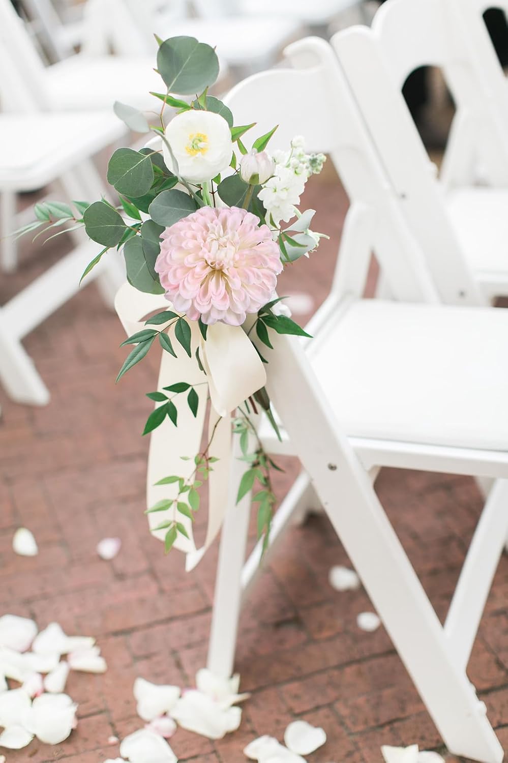 IPOPU 4pcs Artificial Dahlia Flowers Realistic Dahlia Silk Flowers 29" Long Stem Faux Flowers with Buds for Tall Vase DIY Bouquet Home Wedding Decor (Blush Pink) - Image 4