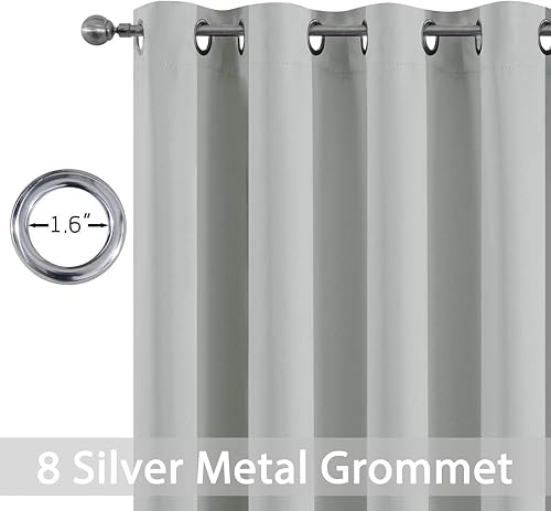 Miniatura 4 de Yakamok - Cortinas blackout para habitación, con ojales, térmicas, para oscurecer la habitación o sala, juego de 2 paneles