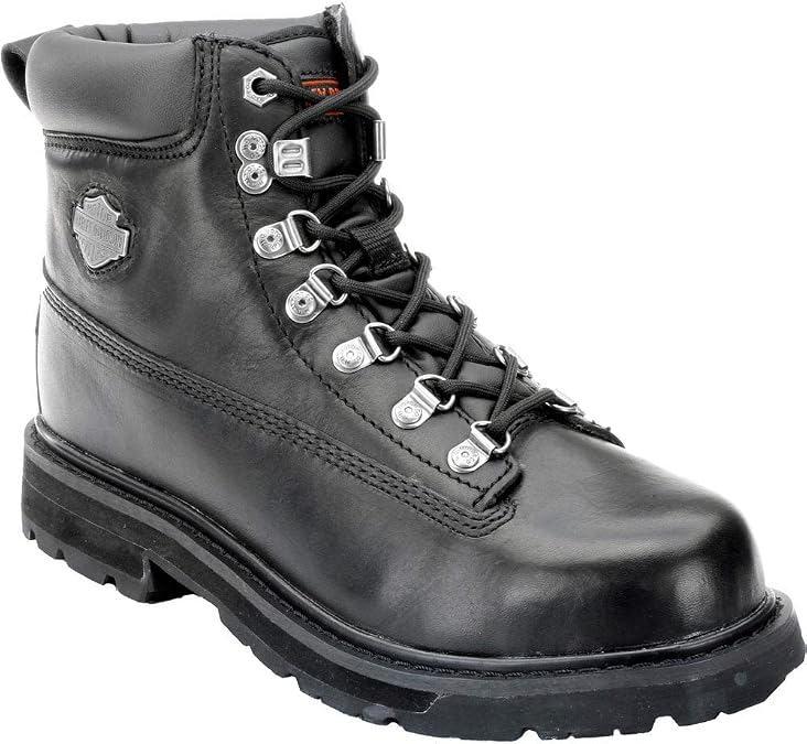 Harley-Davidson Men's Drive Motorcycle Steel Toe Black Boots D91144