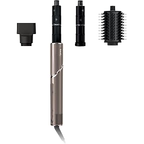 Shark FlexStyle Air Styling & Drying System, Powerful Hair Dryer Brush & Multi-Styler with Auto-Wrap Curlers, Paddle Brush, Oval Brush, Concentrator Attachment, Stone, HD430