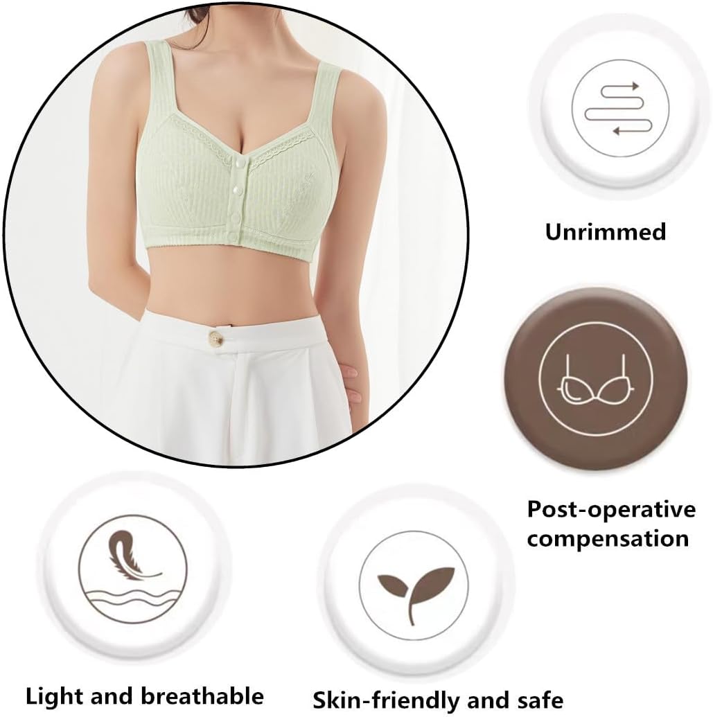 Mastectomy Bras with Pockets Breathable for Breast Prosthesis Post Surgery Bra Women