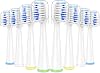 8 Pack Toothbrush Replacement Heads for Waterpik Sensonic Complete Care CC-04CD010-1, and for Waterpik Sensonic Electric Toothbrush STW-03W020STW-03W027, with Cover for White STWB-3WW-B