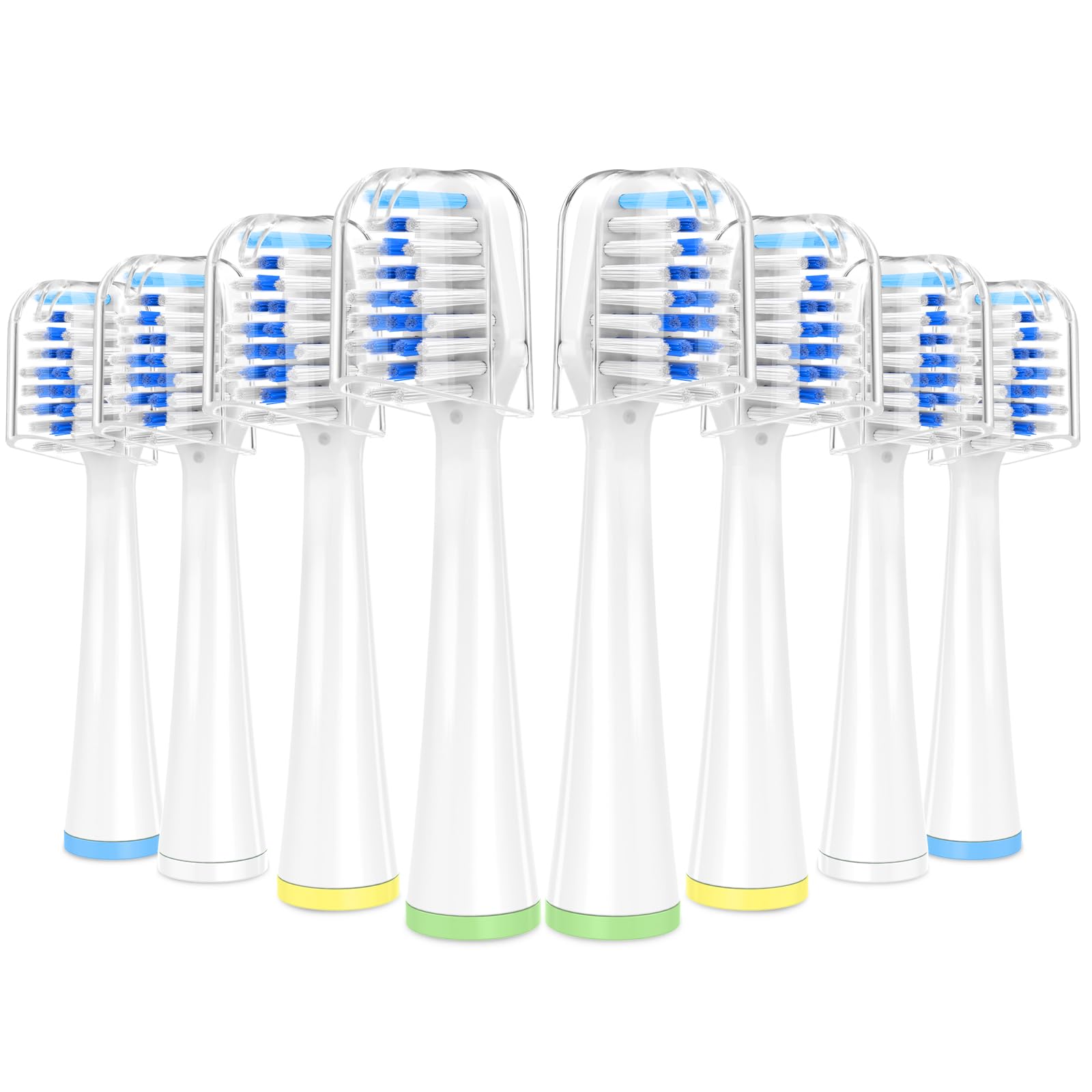 Paquete de 8 cabezales de repuesto para cepillo de dientes Waterpik Sensonic Complete Care CC-04CD010-1, y para cepillo de dientes eléctrico Waterpik Sensonic STW-03W020/STW-03W027, con