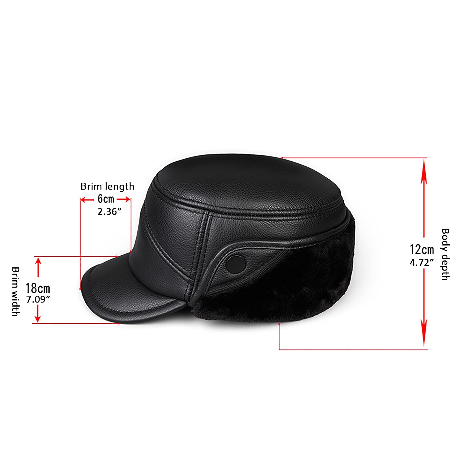 G&F Uomini Cappello Bomber Trapper Berretto Spessi Cappelli Aviatore con Paraorecchie Inverno per Persone Mezza età e Anziani