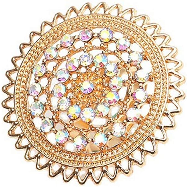 Dtja Vintage Big Round Statement Ring for Women Girls Boho Antique Mosaic Crystal CZ Expandable Open Wrap Finger Rings Adjustable Comfort Fit Indian Bollywood Style Exaggerated Jewelry