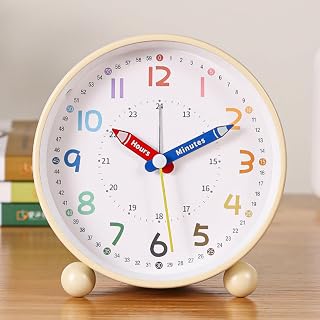 子供 学生 知育 目覚まし時計 g8140 知育時計目覚まし時計 ベージュ