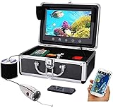 HAIYU 25,4 cm (10 Zoll) Farbmonitor 720P 1000tvl Unterwasser-Angel-Videokamera-Set, 15 m Kabel, Fischfinder, WiFi, drahtlos, 5, mobile App-Betrachtung für iOS für Android, 20 m